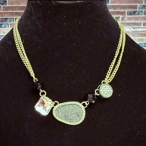 Kenneth Cole Geometric rhinestone necklace